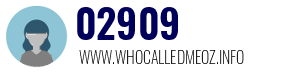 Telephone number 02909 02909