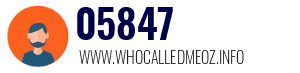 Telephone number 05847 05847